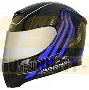 CASCO CERRADO IR-311 DOT MICA IRIDIUM ALPHA AZUL L
