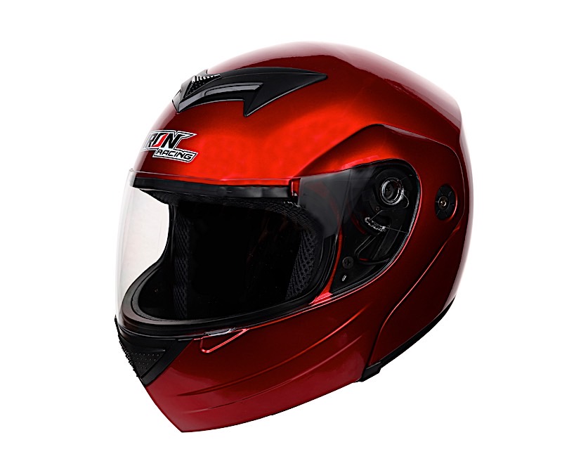 CASCO ABATIBLE IR108 DOT ROJO BRILLANTE XL