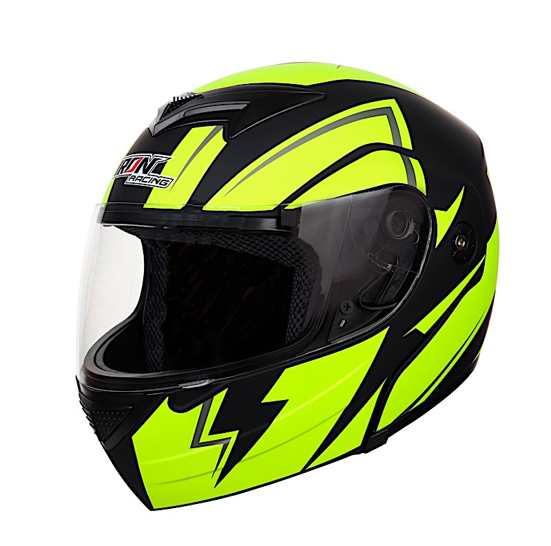 CASCO ABATIBLE IR108 DOT NEON-VERDE MATE RELAMPAGO M
