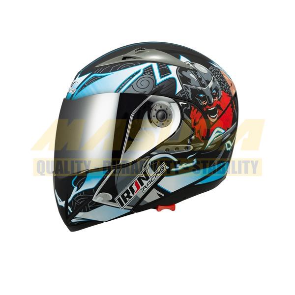 CASCO ABATIBLE DOBLE MICA DOT VALHALLA AZUL L