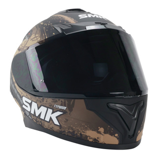 CASCO SMK TYPHOON ORO MATE MA277 MICA HUMO CERRADO SVS XL