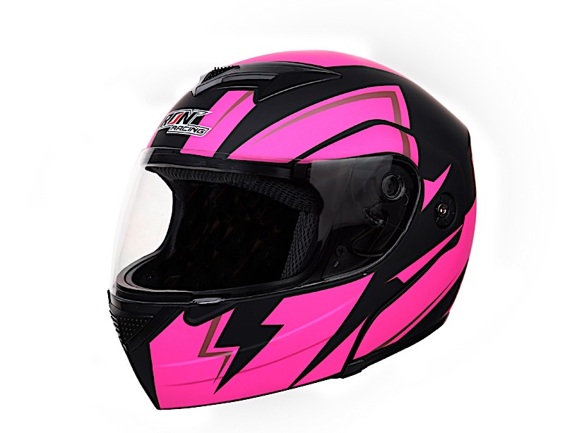 CASCO ABATIBLE IR108 DOT NEON-ROSA RELAMPAGO M