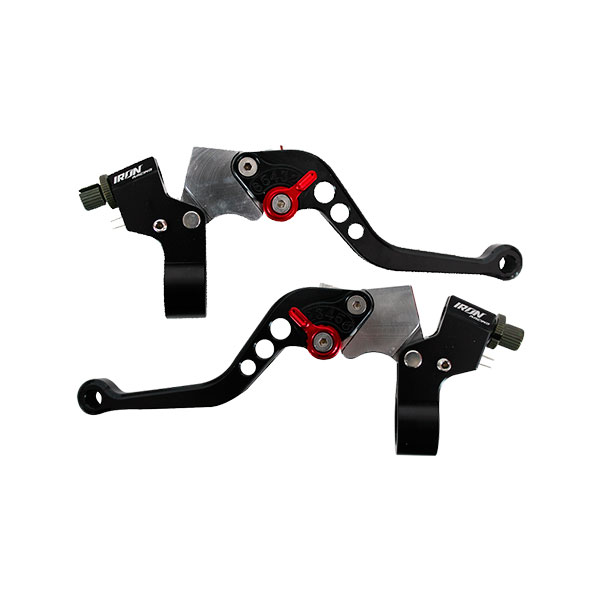 MANIJAS CON SOPORTE DE ESPEJO ALUMINIO UNIVERSAL IR8051 NEGRO