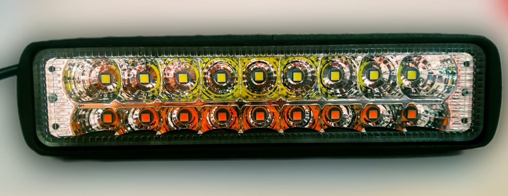 FARO BARRA 6"DOBLE FILA LUZ BLANCA,AMBAR / FIJA