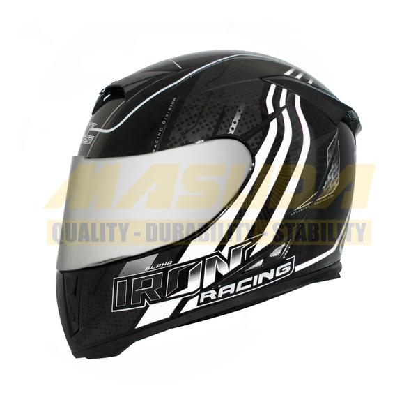 CASCO CERRADO IR-311 DOT MICA IRIDIUM ALPHA BLANCO M